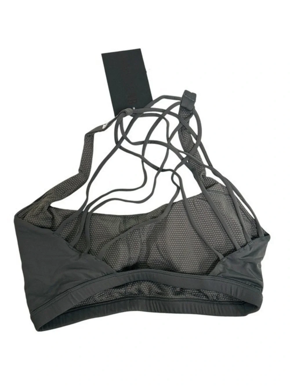 RAWGEAR Womens Medium Grey Strappy Back Sports Bra Workout Fitness Size S